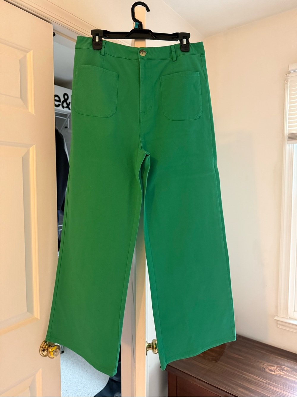 entro Emerald Green High-Rise Wide-Leg Pants - Picture 2 of 5